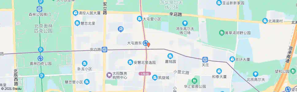 北京地铁大屯路东站_公交站地图_北京公交_妙搜公交查询2025