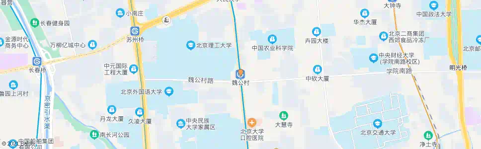 北京魏公村站_公交站地图_北京公交_妙搜公交查询2025