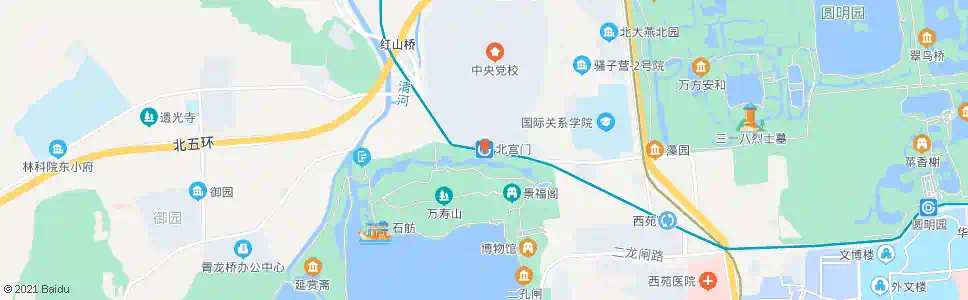 北京地铁北宫门站_公交站地图_北京公交_妙搜公交查询2025