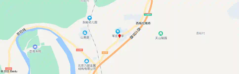 北京军庄中学_公交站地图_北京公交_妙搜公交查询2025