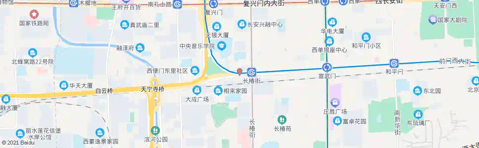 北京长椿街路口西_公交站地图_北京公交_妙搜公交查询2025