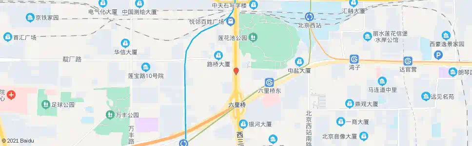 北京六里桥北_公交站地图_北京公交_妙搜公交查询2025