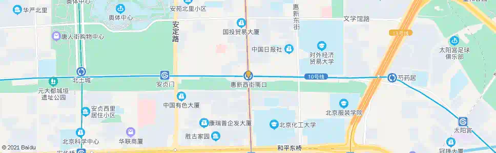 北京惠新西街南口_公交站地图_北京公交_妙搜公交查询2025