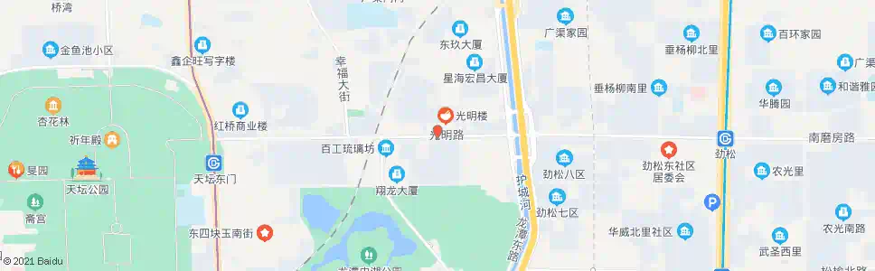 北京光明楼_公交站地图_北京公交_妙搜公交查询2025