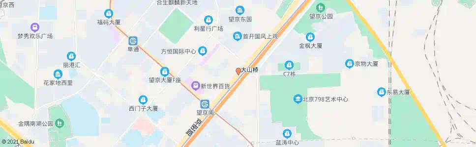北京大山桥西_公交站地图_北京公交_妙搜公交查询2025