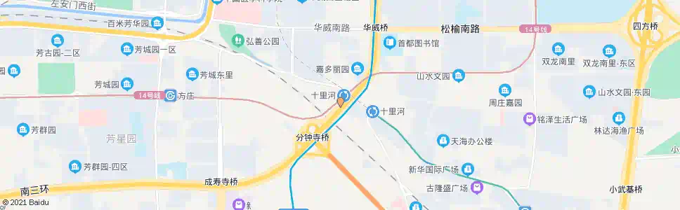 北京十里河桥南_公交站地图_北京公交_妙搜公交查询2025