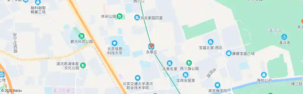 北京永泰庄西路_公交站地图_北京公交_妙搜公交查询2025