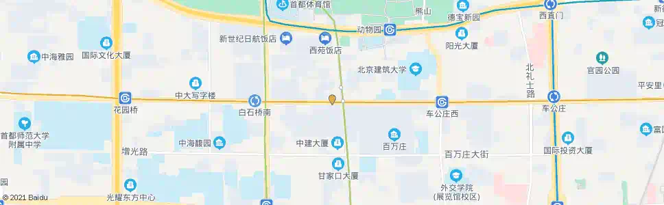 北京二里沟西口_公交站地图_北京公交_妙搜公交查询2025