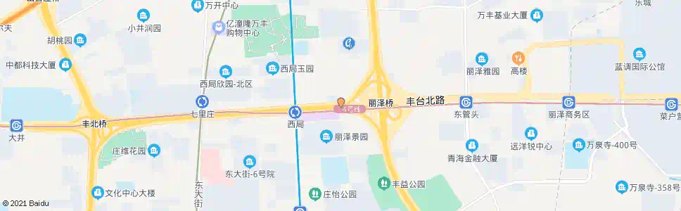 北京丽泽桥西_公交站地图_北京公交_妙搜公交查询2025