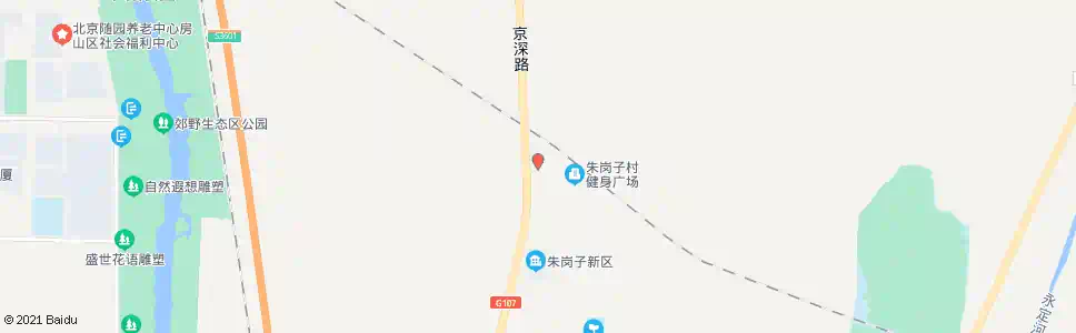 北京朱岗子村北_公交站地图_北京公交_妙搜公交查询2025