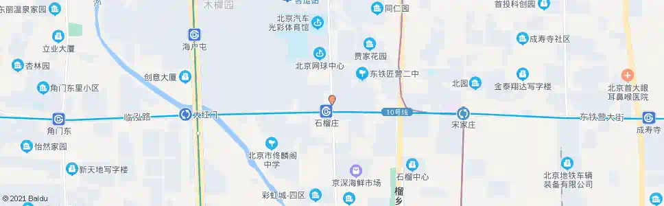 北京石榴园_公交站地图_北京公交_妙搜公交查询2025