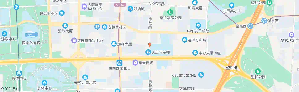 北京惠新东桥北_公交站地图_北京公交_妙搜公交查询2025