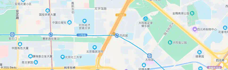北京芍药居_公交站地图_北京公交_妙搜公交查询2025