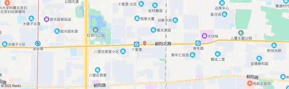 北京十里堡北里_公交站地图_北京公交_妙搜公交查询2025