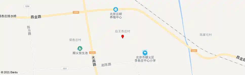 北京后王各庄_公交站地图_北京公交_妙搜公交查询2025