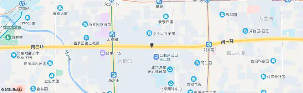北京赵公口桥西_公交站地图_北京公交_妙搜公交查询2025