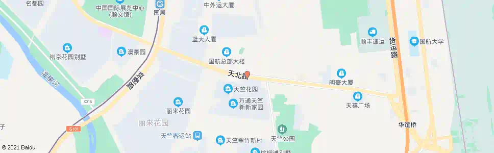 北京天竺花园_公交站地图_北京公交_妙搜公交查询2025