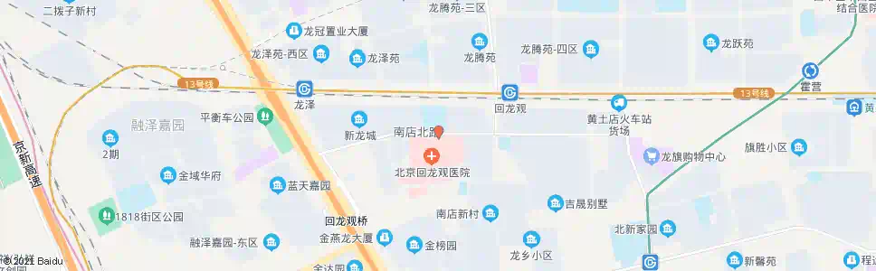 北京回龙观医院北门_公交站地图_北京公交_妙搜公交查询2025