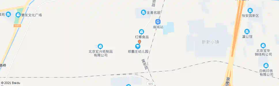 北京郑重庄_公交站地图_北京公交_妙搜公交查询2025