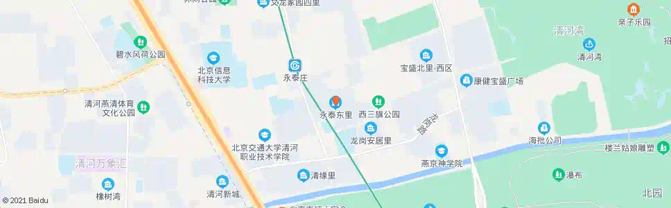 北京永泰庄东里(东行)_公交站地图_北京公交_妙搜公交查询2025