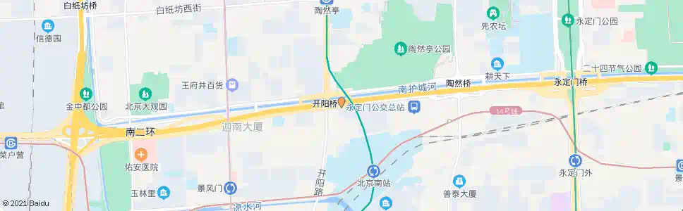 北京开阳桥东_公交站地图_北京公交_妙搜公交查询2025