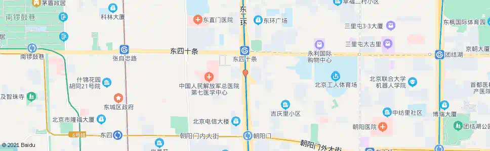 北京东四十条桥南_公交站地图_北京公交_妙搜公交查询2025