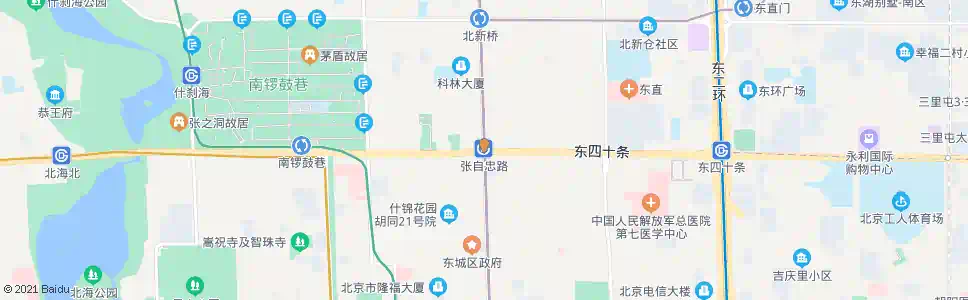 北京张自忠路_公交站地图_北京公交_妙搜公交查询2025