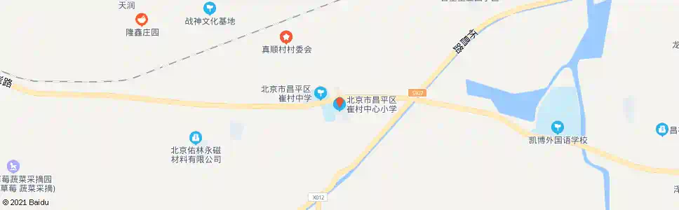 北京崔村小学_公交站地图_北京公交_妙搜公交查询2025