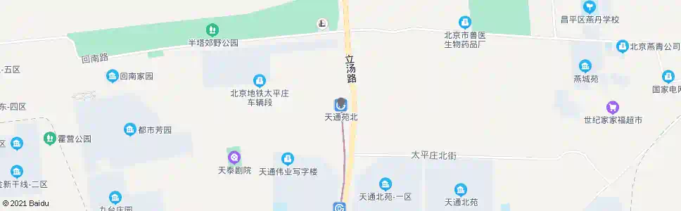 北京天通西苑北_公交站地图_北京公交_妙搜公交查询2025