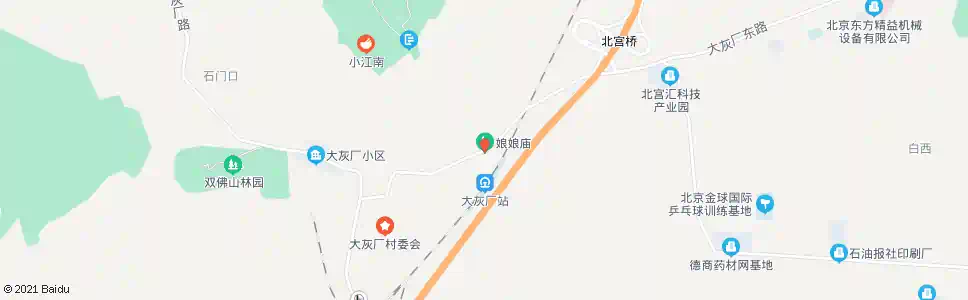北京大灰厂村_公交站地图_北京公交_妙搜公交查询2025