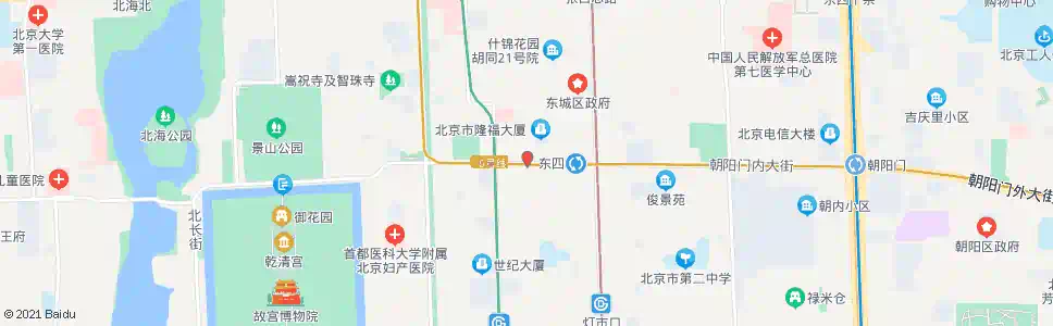 北京美术馆东_公交站地图_北京公交_妙搜公交查询2025
