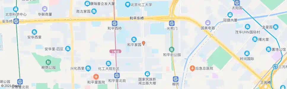 北京和平里东街_公交站地图_北京公交_妙搜公交查询2025