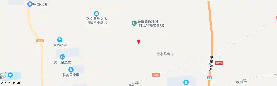 北京查家马坊北口_公交站地图_北京公交_妙搜公交查询2025