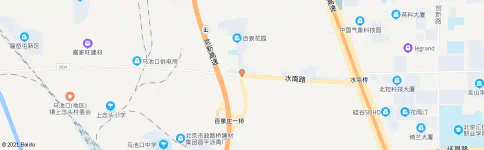 北京百泉庄桥西_公交站地图_北京公交_妙搜公交查询2025