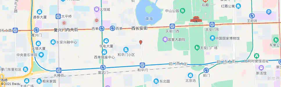 北京西绒线胡同_公交站地图_北京公交_妙搜公交查询2025