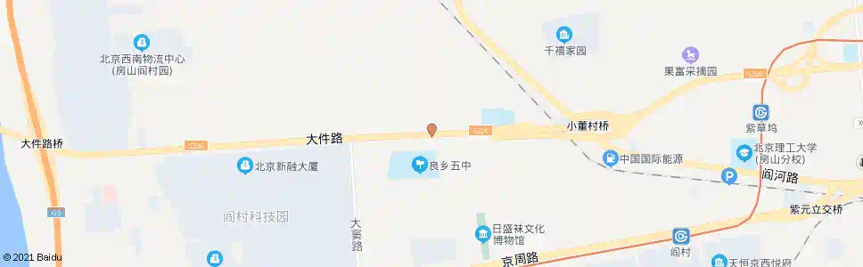 北京大董村北_公交站地图_北京公交_妙搜公交查询2025