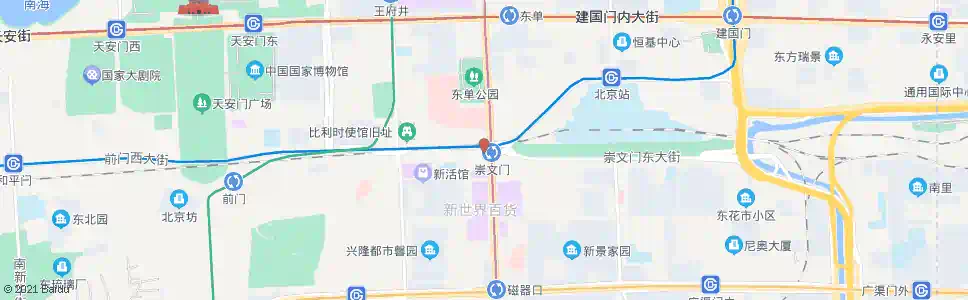 北京崇文门站_公交站地图_北京公交_妙搜公交查询2025