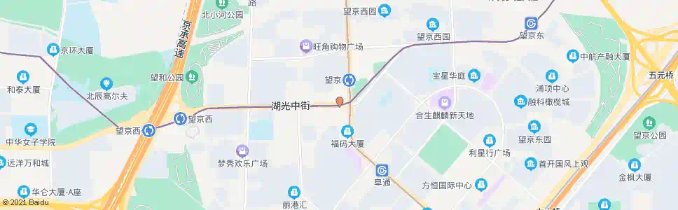 北京湖光中街东口_公交站地图_北京公交_妙搜公交查询2025