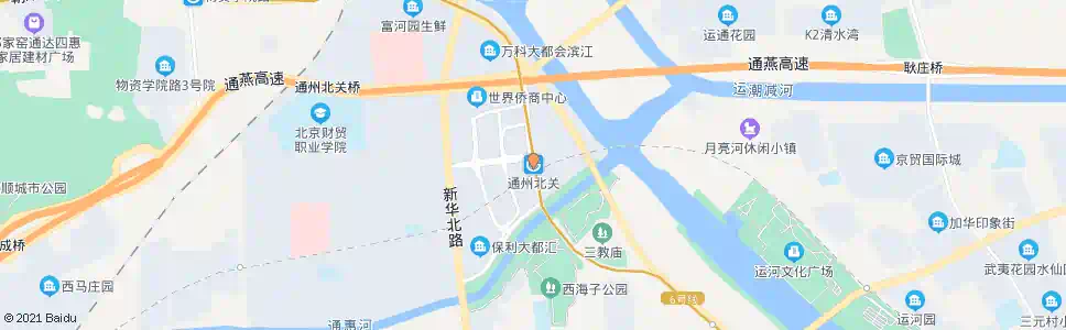 北京通州北关站_公交站地图_北京公交_妙搜公交查询2025