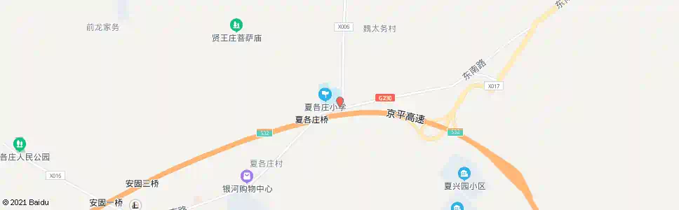 北京夏各庄中学_公交站地图_北京公交_妙搜公交查询2025