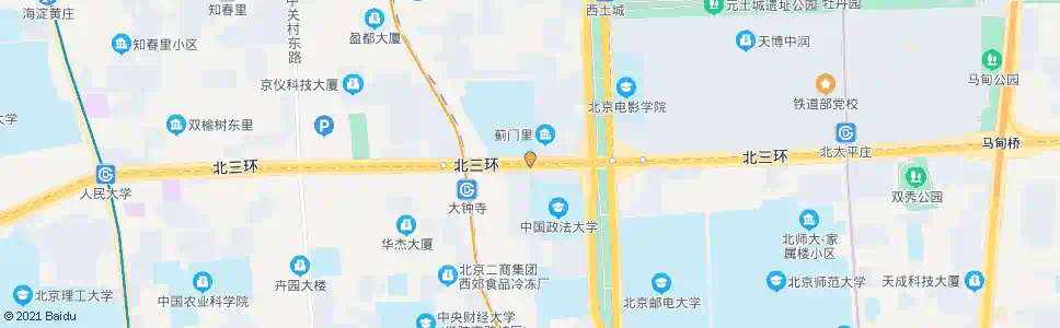 北京蓟门桥西(西行)_公交站地图_北京公交_妙搜公交查询2025