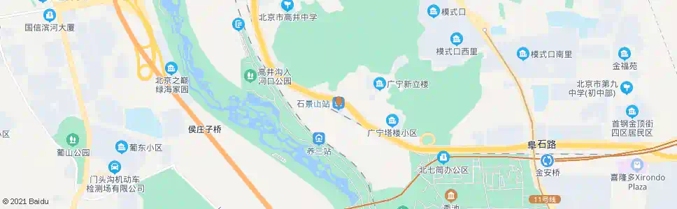北京石景山火车站_公交站地图_北京公交_妙搜公交查询2025