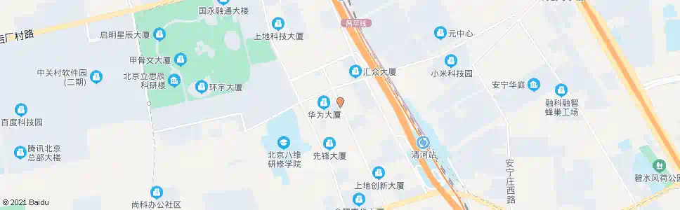 北京上地七街_公交站地图_北京公交_妙搜公交查询2025