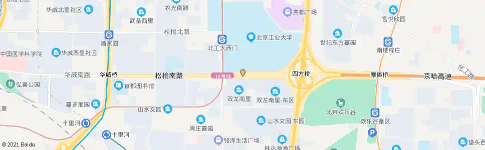 北京北京工业大学南门_公交站地图_北京公交_妙搜公交查询2025