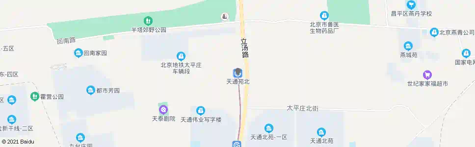 北京地铁天通苑北站_公交站地图_北京公交_妙搜公交查询2025