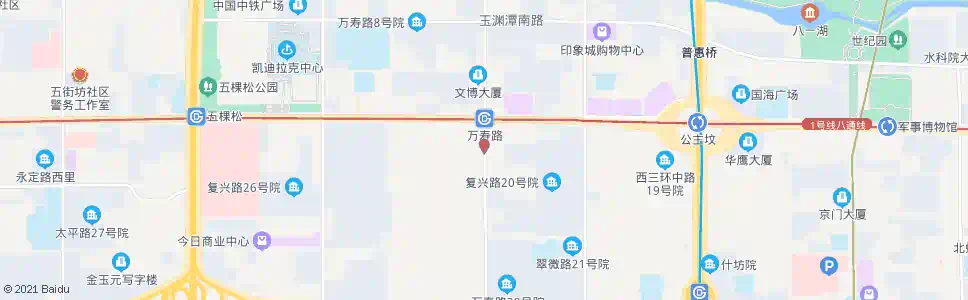 北京万寿路口南_公交站地图_北京公交_妙搜公交查询2025