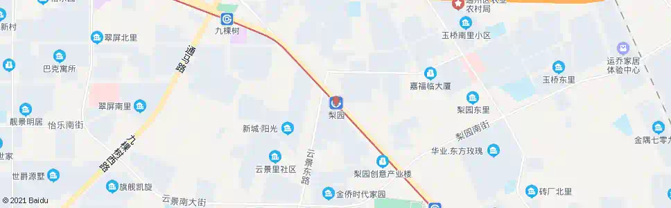 北京梨园_公交站地图_北京公交_妙搜公交查询2025