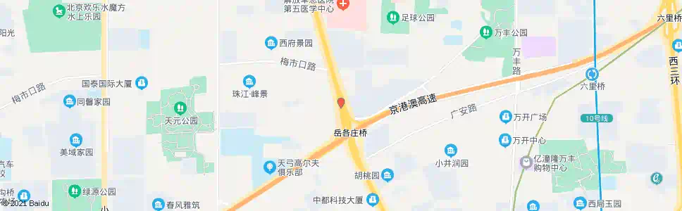 北京岳各庄桥北_公交站地图_北京公交_妙搜公交查询2025