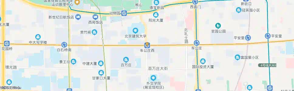 北京车公庄西站_公交站地图_北京公交_妙搜公交查询2025
