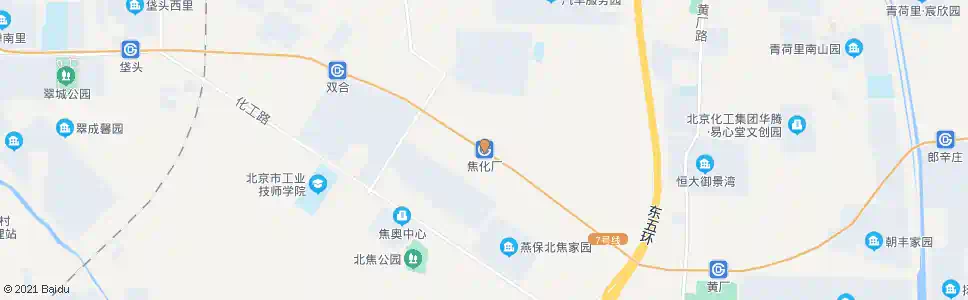 北京北京焦化厂_公交站地图_北京公交_妙搜公交查询2025